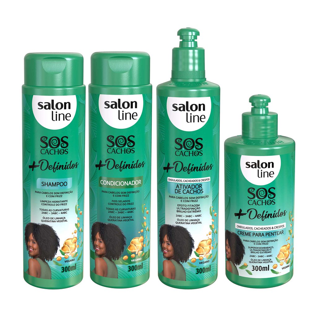 Kit Salon Line Sos Cachos Definidos 4 Produtos Shopee Brasil