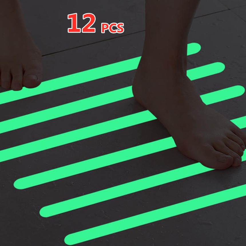 Adequado para banheiros, cozinhas, escadas fita antiderrapante luminosa