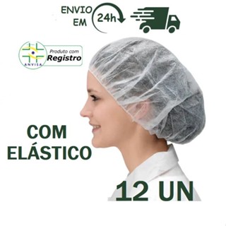 Touca Descartável TNT Sanfonada - 12 Un Branca Descartavel Estetica Odonto Cozinha 12 Unidades - Toca Branca em Oferta na Shopee