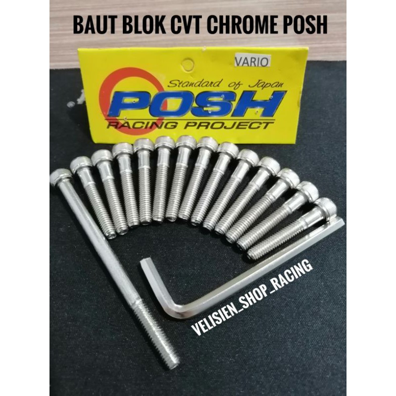 Parafusos Do Bloco Motor MESIN CVT Vario Beat Scoopy Chrome L Key Posh