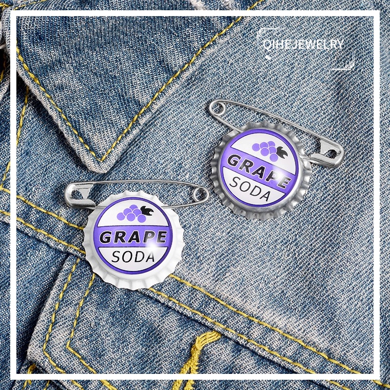 Broches Cápsula Customizados De Garrafa De Suco De Soda Para Presente/Crianças/Amigo em Oferta na Shopee
