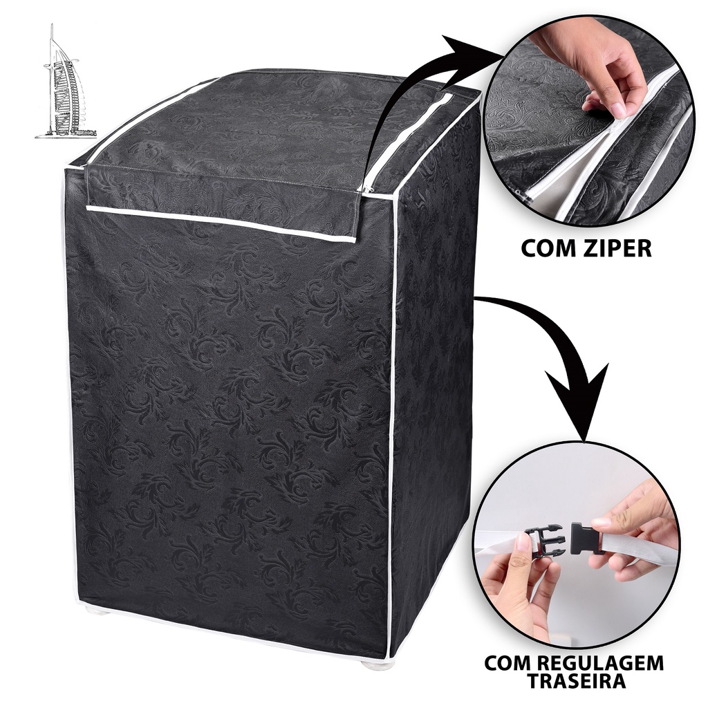 Capa Para Máquina De Lavar Roupa Impermeável De 13kg A 16kg