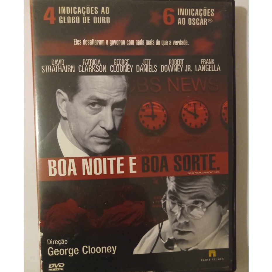 Boa noite e boa sorte - dvd - robert downey jr. - george clooney
