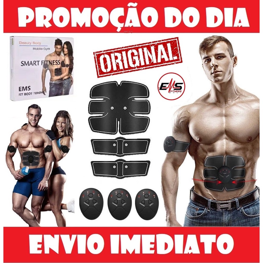 Ems Cinto Tonificador Abdominal Estimulador Muscular Ems Redutor Braço Perna Coxa Aparelho Emagrecedor Abs Pro Toning