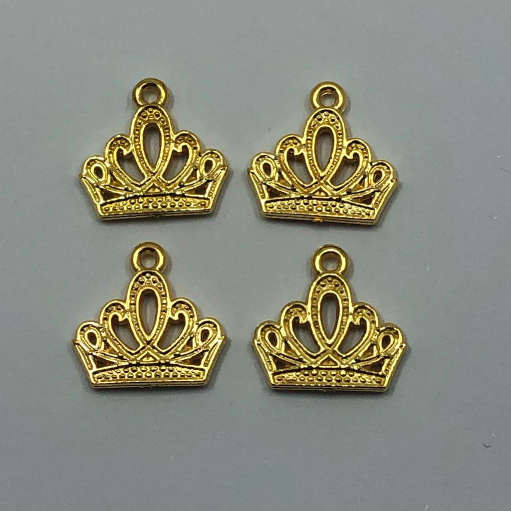 Aplique Pingente Coroa ABS 1,7mm x 1,8cm 20 unidades em Oferta na Shopee