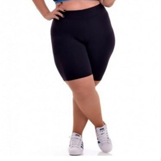 Bermuda Basica Plus Size Ciclista Cintura Alta, G1 G2 G3 G4 em Oferta na Shopee