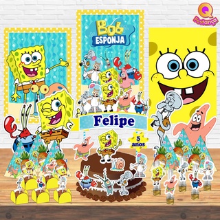 Kit Festa Pronta Bob Esponja *78 itens*