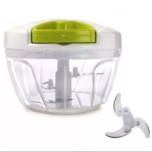 Mini Processador Alimentos Manual Lâminas Cozinha Triturador