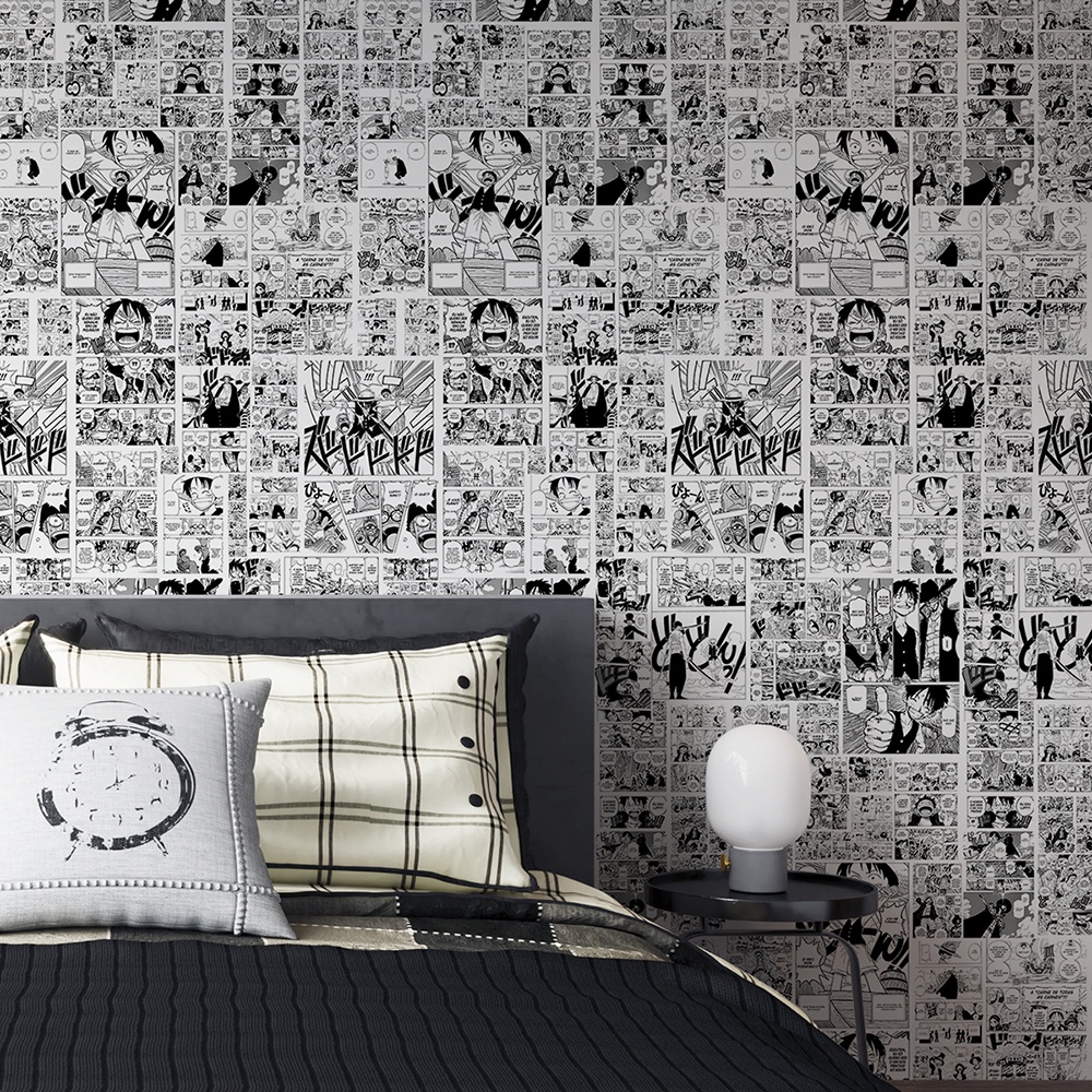 kit de 6 Papel De Parede Adesivo Mangá One Piece Naruto Death Not A13