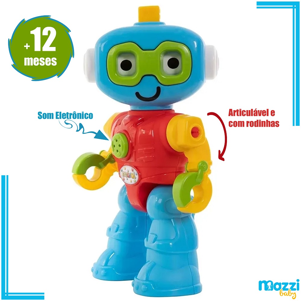 Brinquedo Educativo Boneco Robô Play Som E Articulado Maral | Shopee Brasil