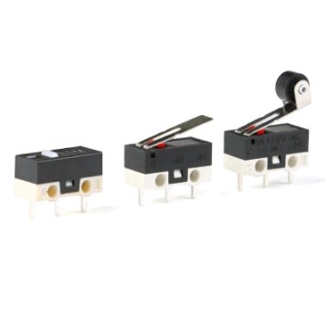 Interruptor Micro Switch Chave de Fim de Curso com Alavanca Haste, haste rolete ou sem haste