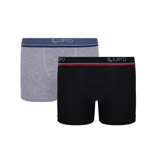 Kit com 2 Cuecas Boxer Infantil Algodão Lupo