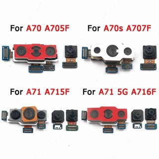Câmera Frontal Traseira Original Para Samsung Galaxy A70 A70s A71 5G Voltar Face Selfie Módulo Flex Peças De Reposição