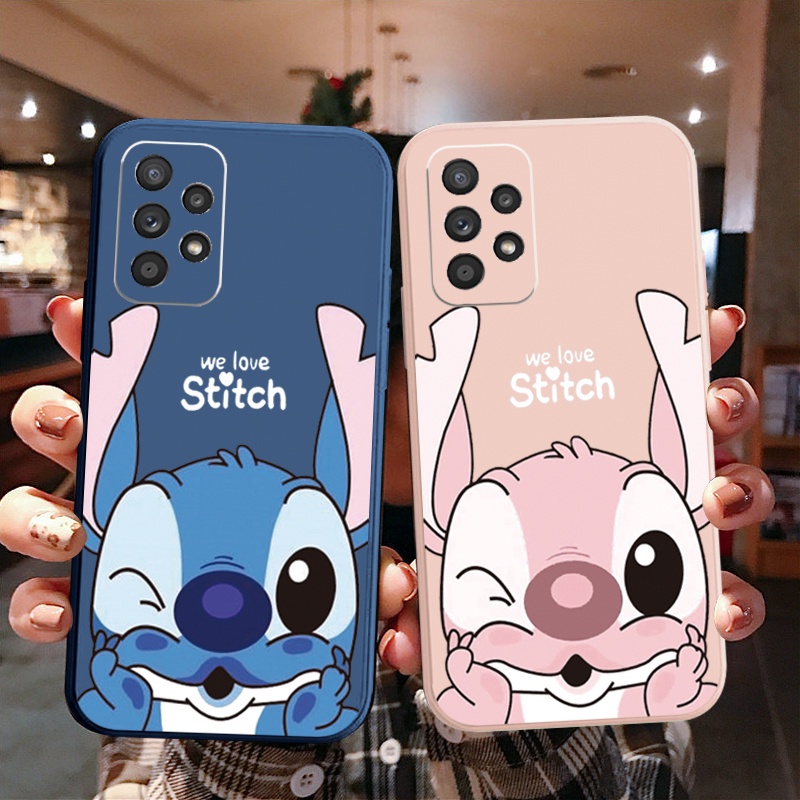 Capa De Celular De Casal Stitch Para Samsung Galaxy A32/A52/A72/A42/A30/A20/A71/A31/A12/M12/A11/A51/A50/A02S/A30S