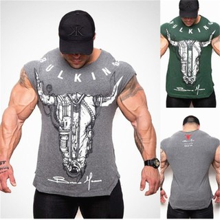 Camiseta Masculina De Algodão Sem Mangas Casual Para Academia / Fitness / Academia