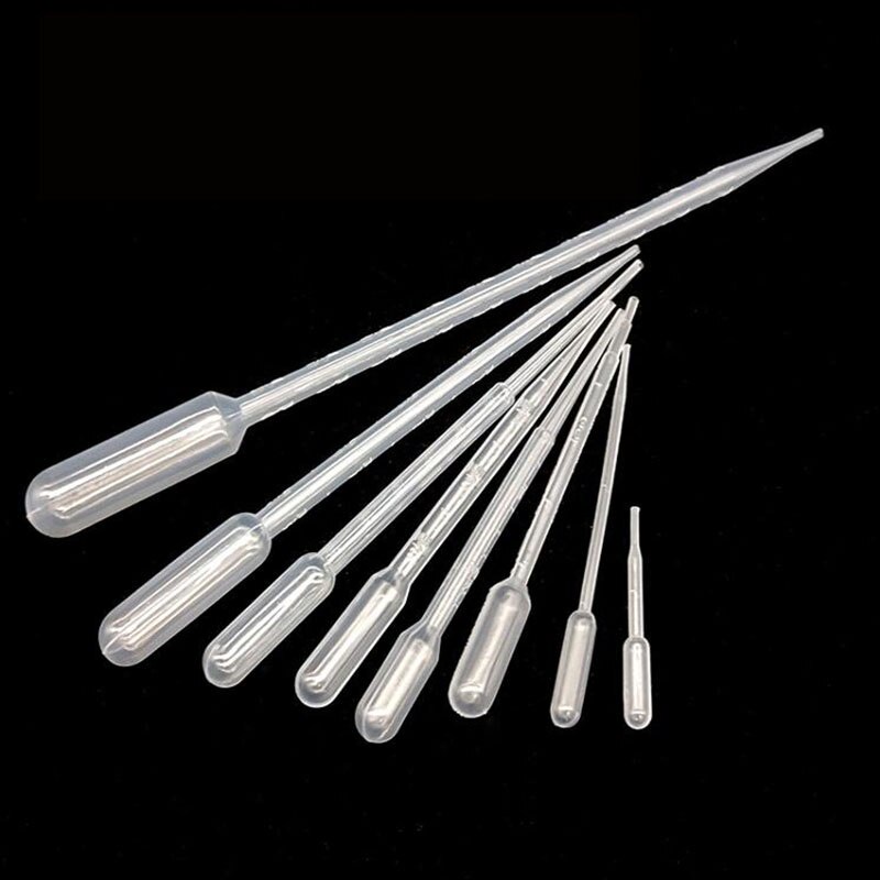 10pcs 0.2 / 0.5 / 3 / 5 ML Graduated Disposable Plastic Laboratory Pipette Liquid Dropper Container Straw Equipment