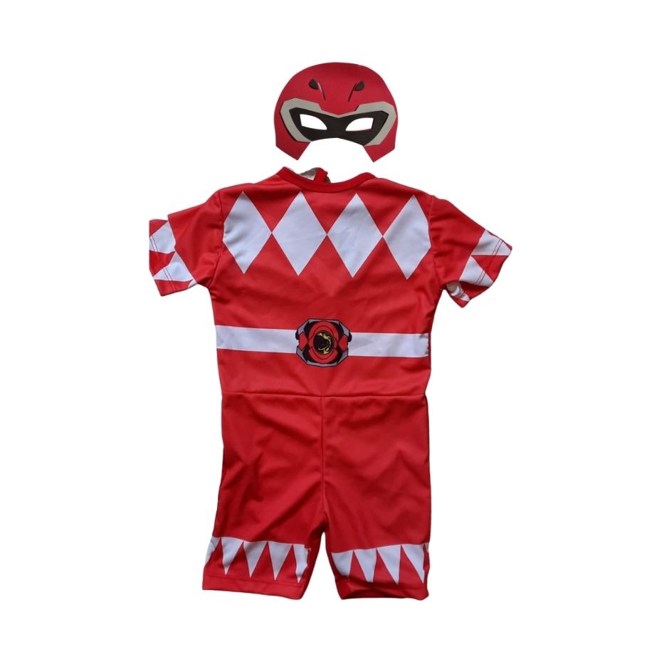 Fantasia Infantil Power Ranger Vermelho Menino Shopee Brasil