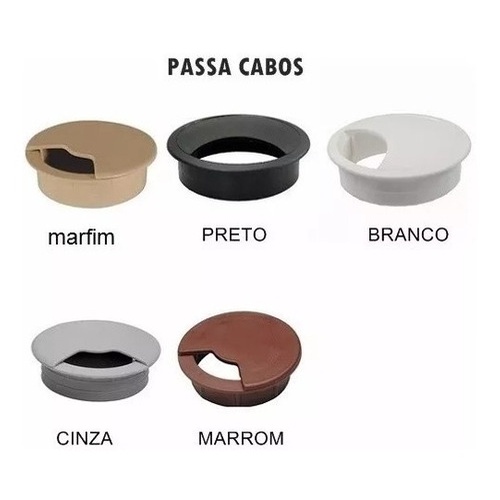 Kit Com 5 Passa Fio Ø 59mm + 5 Passa Fio 46mm Cores