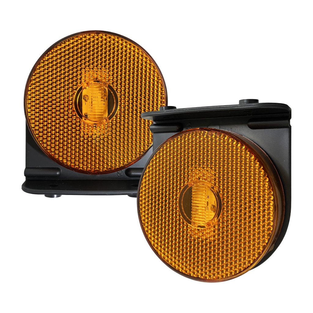 Kit 12 Lanterna Lateral Carreta Randon Led Bivolt Laranja