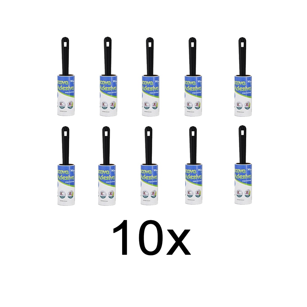 Rolo Rolinho Adesivo 10 unidades Tira Pelos Pó E Fiapos 20 Folhas Preço Atacado