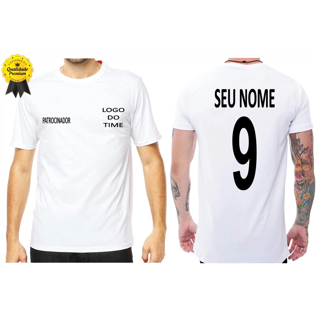 Camisa Camiseta Masculina Time de Futebol Personalizada