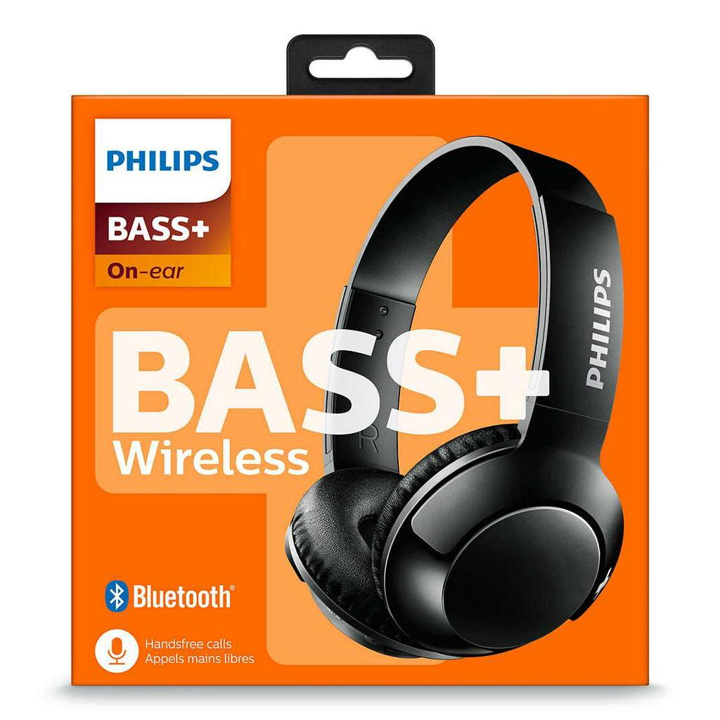 Fone de ouvido sem fio Philips BASS+ SHB3075 Preto