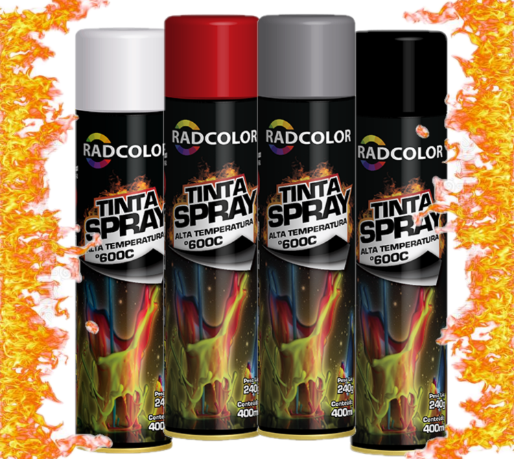 Tinta Alta Temperatura Radcolor Spray - Atacadão