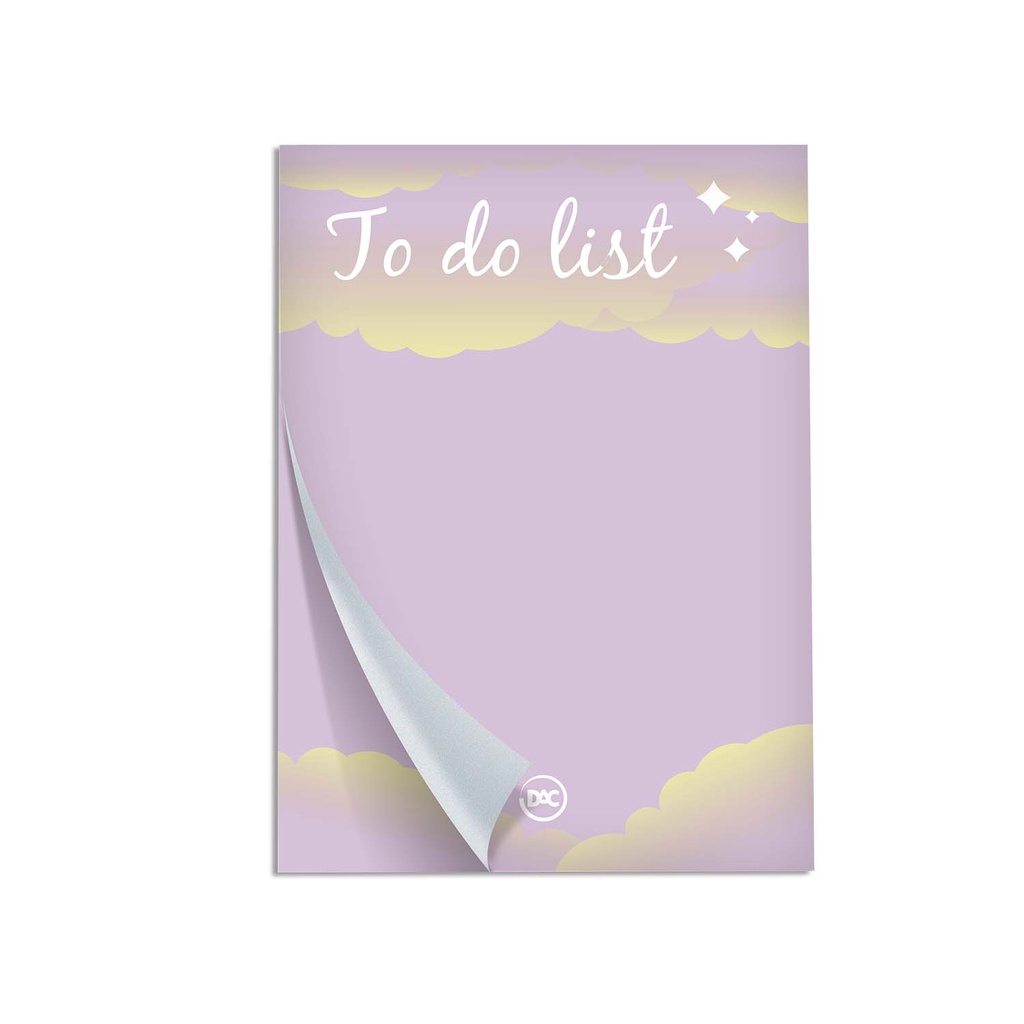 Bloco de Notas Sem Pauta Azul (To do List) DAC