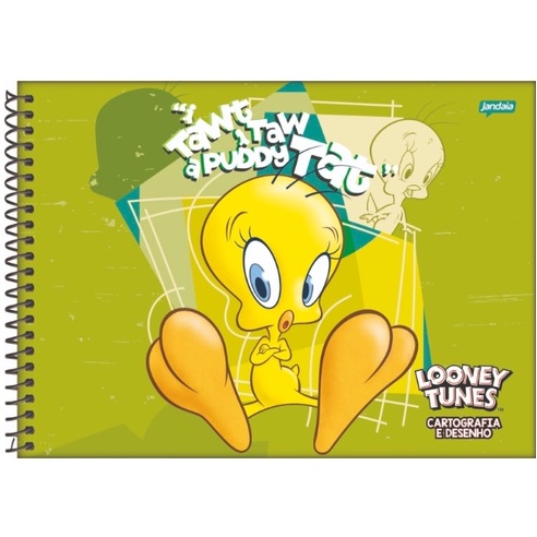 Caderno de Cartografia e Desenho Looney Tunes - Jandaia