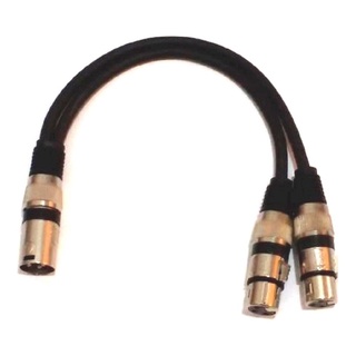 Cabo Xlr Splitter Y 20 Cm Divisor 1XLR MACHO X 2 XLR FÊMEA REF:04WU