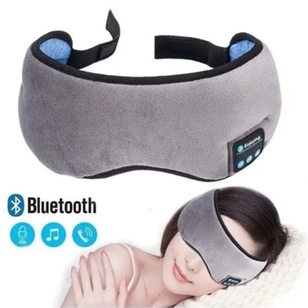 Máscara De Dormir Tapa Olho Fone De Ouvido Bluetooth