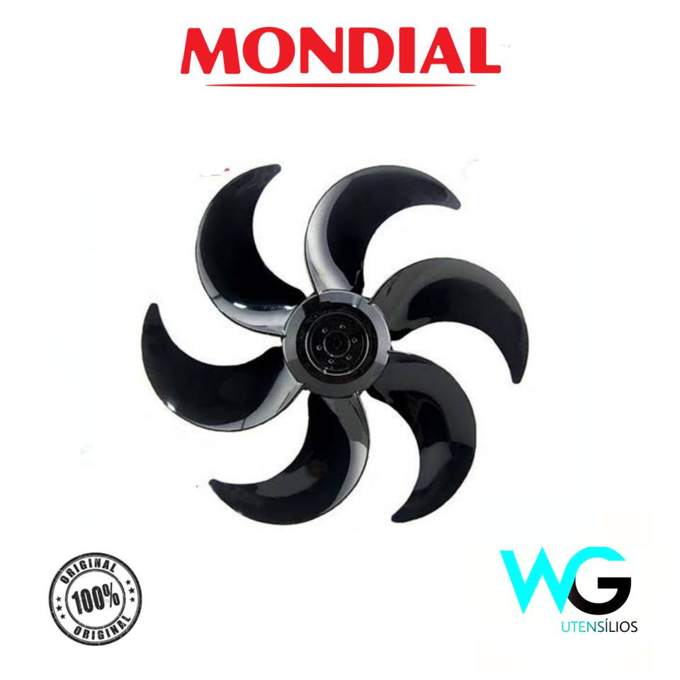 Hélice Do Ventilador Mondial 40cm 6 Pás Preta Original em Oferta na Shopee