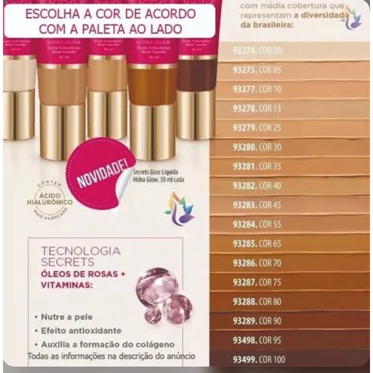Eudora Base Líquida Niina Secrets Hidra Glow 30ml Ou Esponja Para Maguiagem Niina Rosa. em Oferta na Shopee