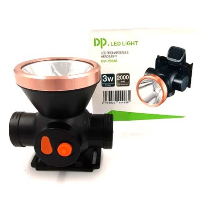 Lanterna de Cabeça Recarregável DP LED DP-7223A 2000mAh 3W