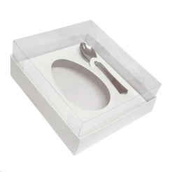 Caixa para Ovo de Colher Branca 350g c/5 - Yinpack