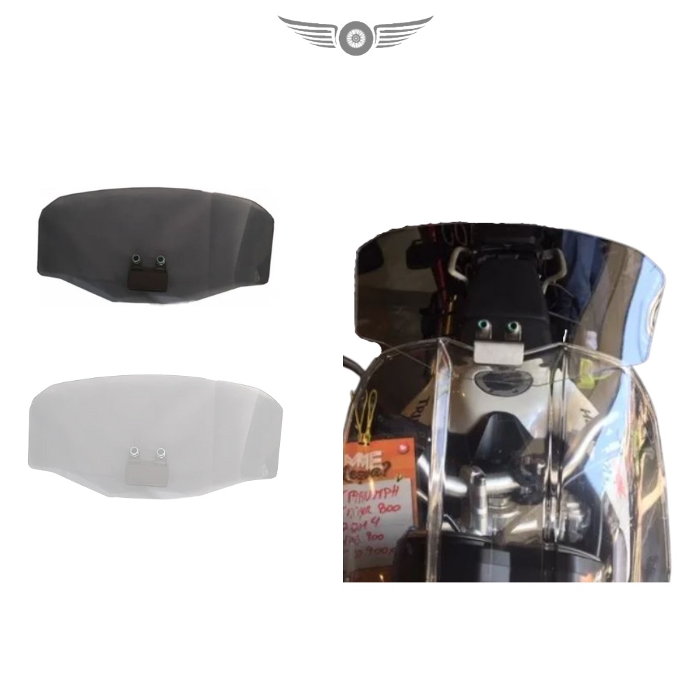 Defletor Parabrisa Para Moto Modelo Universal - Cristal ou Fume