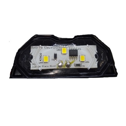 Luz De Placa Bivolt 12/24V em Led Carretinha Carreta Reboque Homologada em Oferta na Shopee