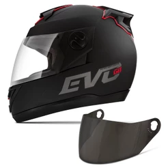 Capacete Moto Evolution G8 Evo Solid + Viseira Fumê Pro Tork