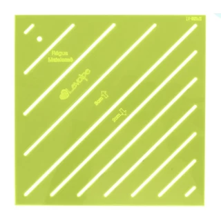 Régua Para Matelassê Quit Reto Com 2 e 3 Cm 20x20cm Verde Promoção