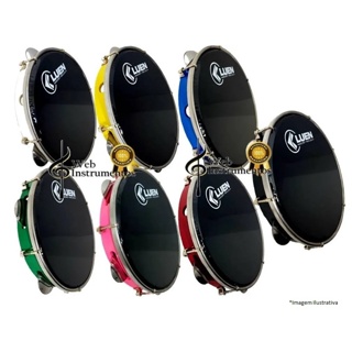 Pandeiro 10" Polegadas Pele Preta Luen Abs Profissional em Oferta na Shopee