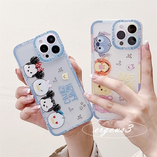 Compatível Para iPhone 15 14 13 12 11 Pro Max SE2020 X XR Xs 7 8 Plus Capa Fofa De Desenho Winnie Pooh Lente Transparente De Celular Protetora