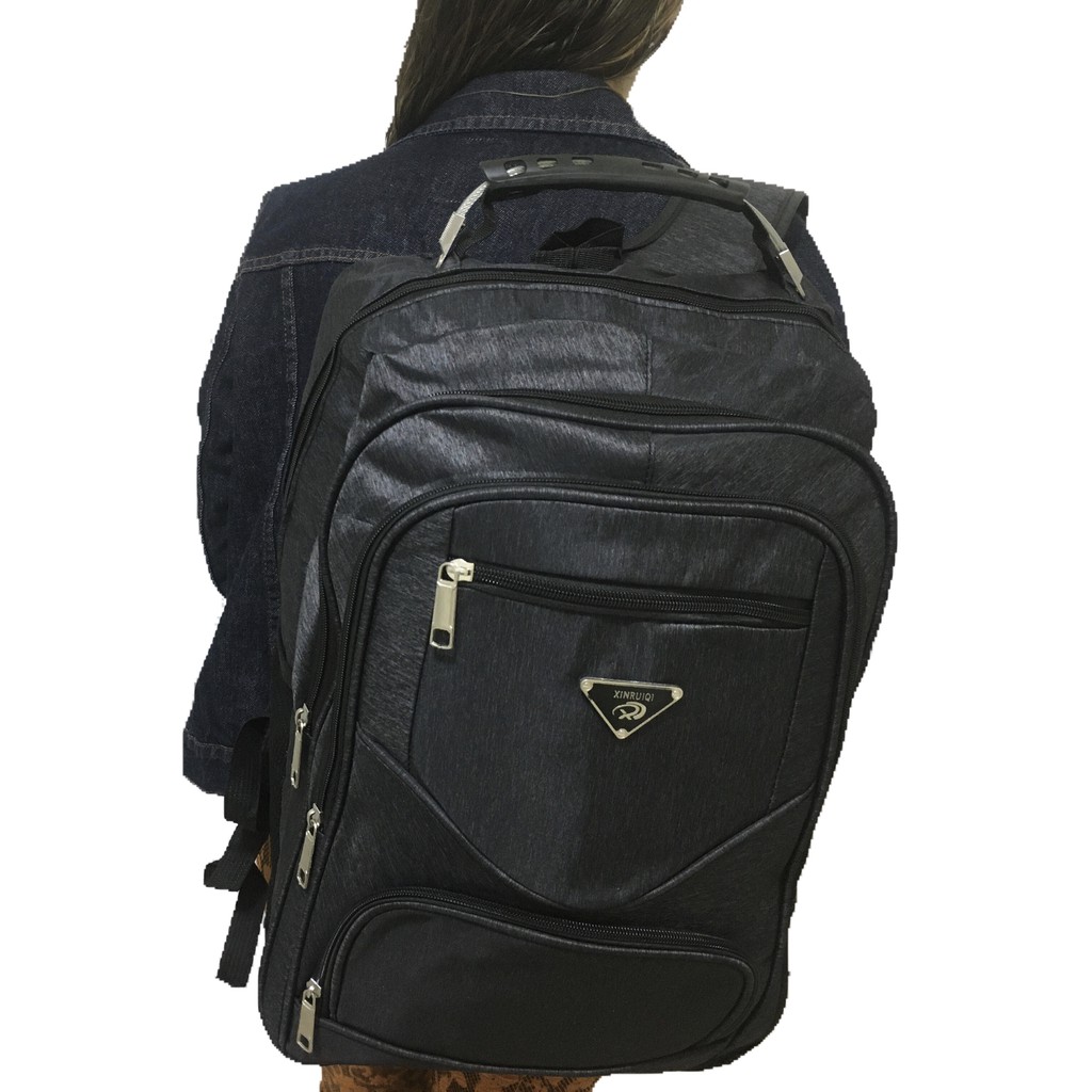 Mochila preta Reforçada Notebook C/ Cabo De Aço Oferta.