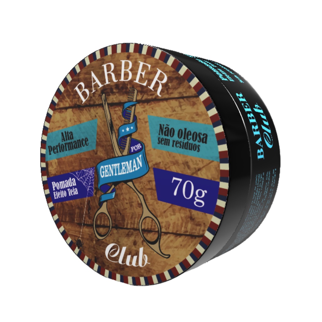 Pomada Modeladora Efeito Teia - Matte Barber Club Lattans 70g Efeito Molhado