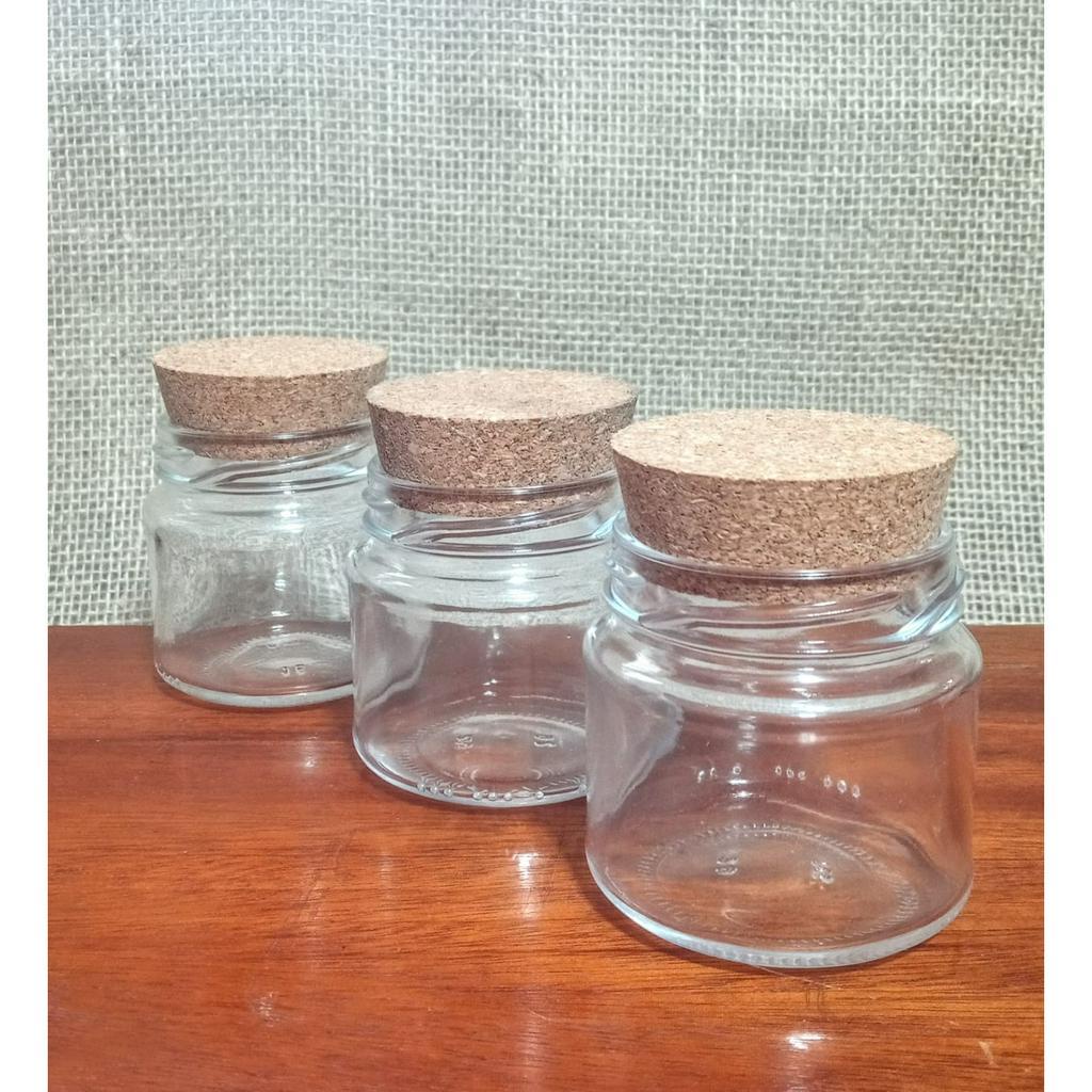 kit 24 Potes de Vidro 150ml com Tampa cortiça artesanato lembrancinha