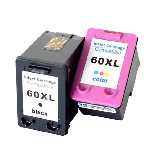 KIT CARTUCHO 60xl PRETO E COLORIDO HP F4480 F4280 F4580 D1660 C4680 C4780 D410a D110a F4210