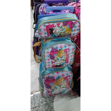 kit de mochila escolar infantil de rodinhas linda para as meninas .
