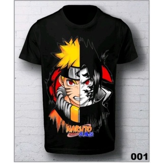Camiseta Infantil Unisex Naruto Vs Sasuke Uzumaki Shipudden Camisa Anime