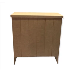 Cômoda ripada em mdf cru para decoração festa mesa bolo pegue e monte diy