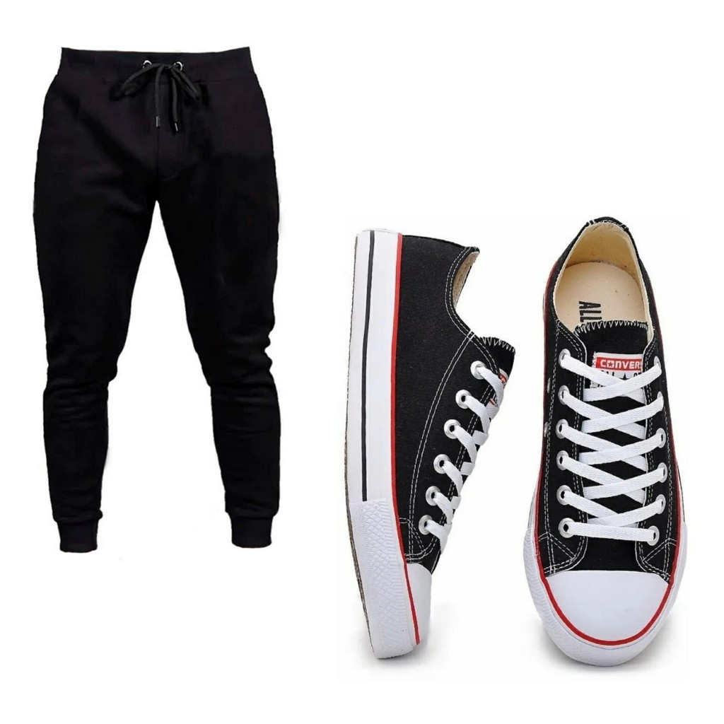 calça de moletom com all star