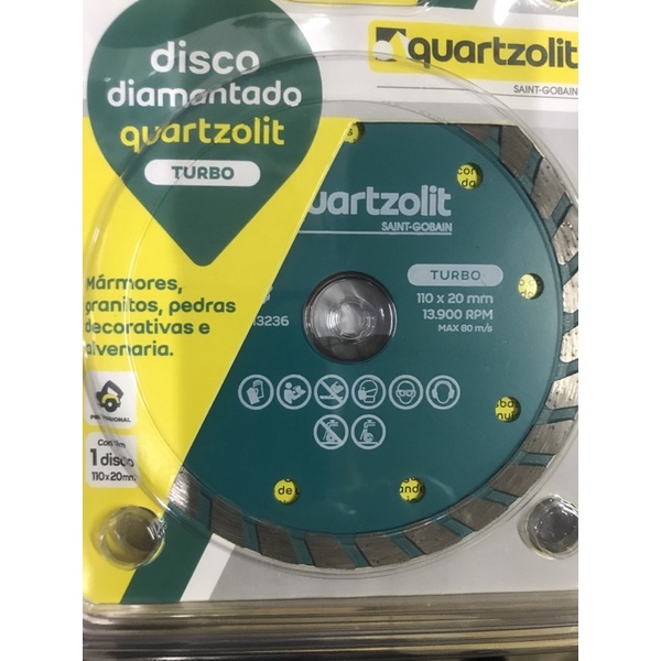 Disco Diamantado para Mármores, Granitos,Pedras decorativas e Alvenaria. Turbo